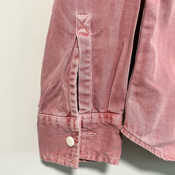 Pull&Bear Men’s Faded Red Button-Down Shirt - Size EU S - Picture 6 of 10